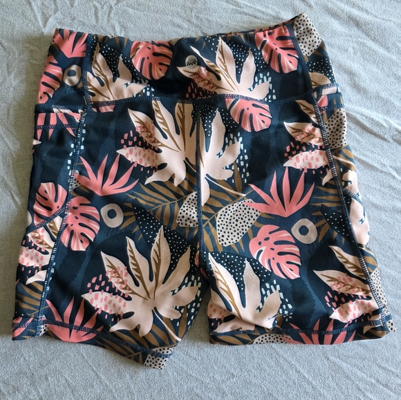 Senita Athletics Tropical Print Athletic Shorts - Picture 1 of 3